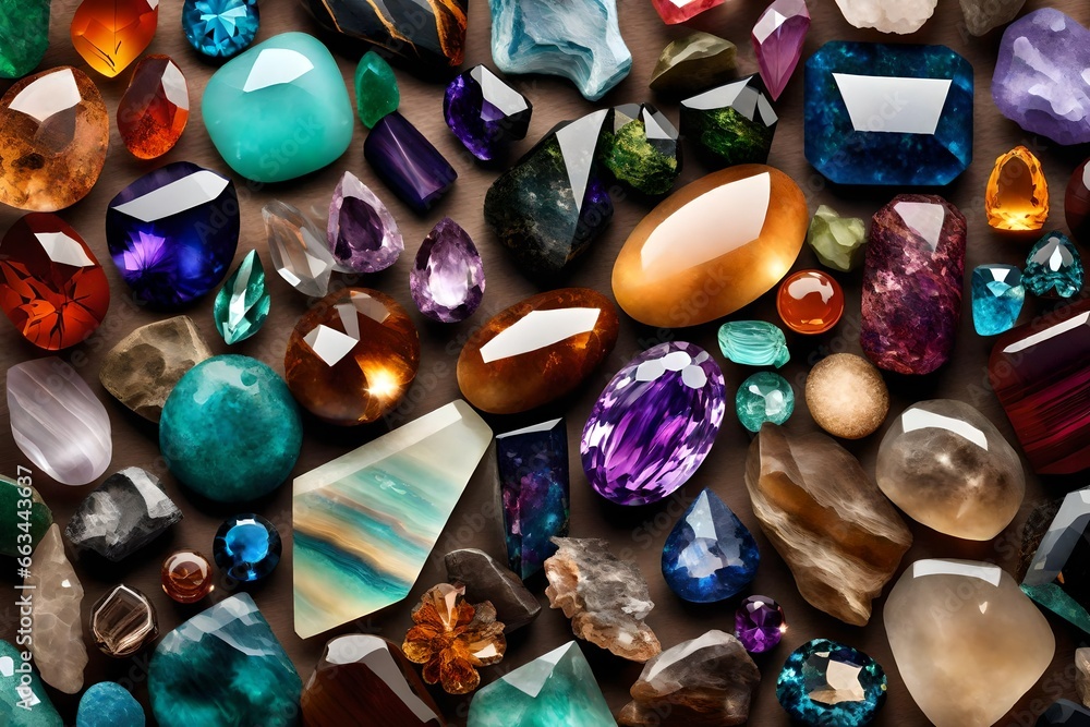 close up of a set of colorful gemstones close up of a set of colorful gemstones