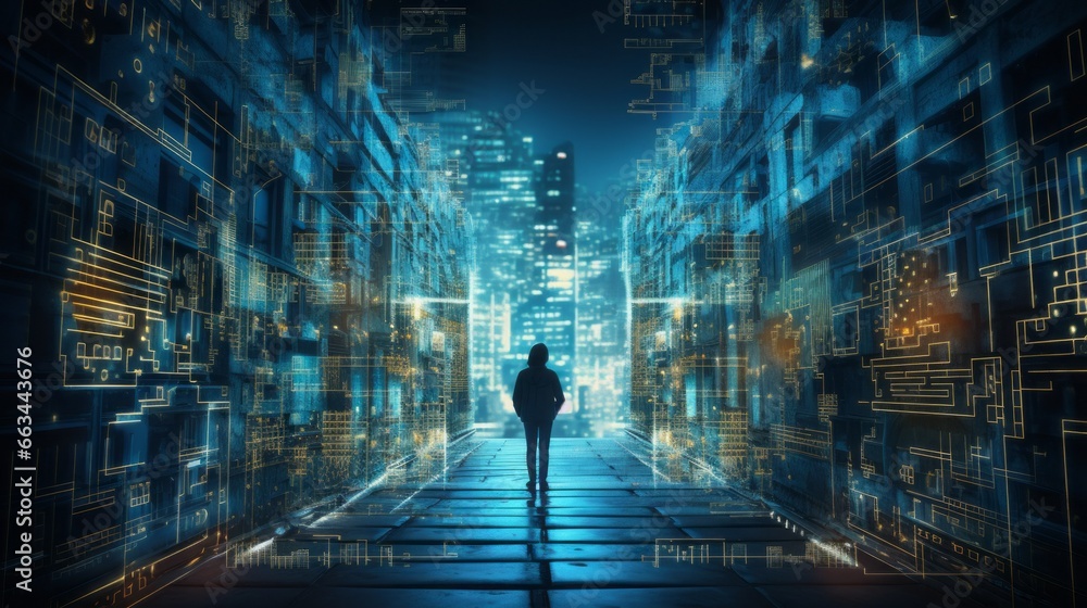 Fototapeta premium cyber security ai generated