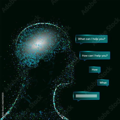 conversation concept for chatting and using artificial intelligence chatbot