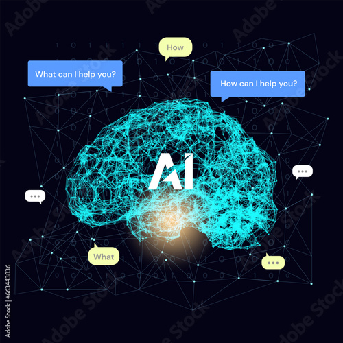 conversation concept for chatting and using artificial intelligence chatbot