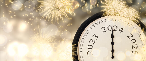 New Years Eve Clock 2024.