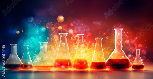 Innovative background in the field of chemistry, science and medicine - AI generated image