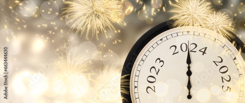 New Years Eve Clock 2024.