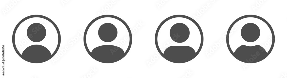 Collection of avatars profile silhouette or icons. Profile icons ...
