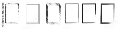 Grunge frame collection. Vector illustration