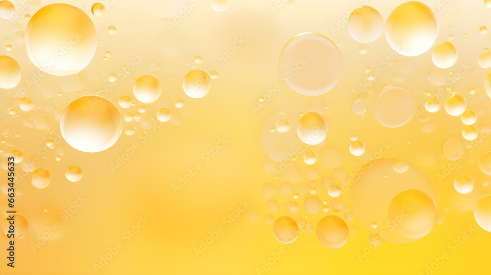 Abstract Background of Water Bubbles in light yellow Colors. Modern Wallpaper