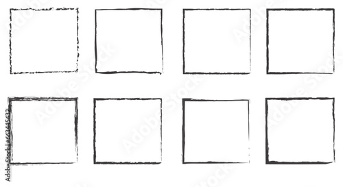 Grunge frame collection. Vector illustration