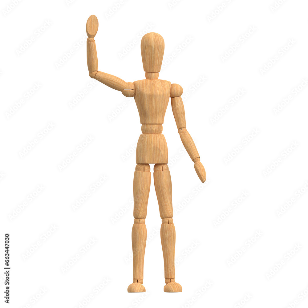 3D rendering illustration of a wooden mannequin for artists 3D rendering illustration of a wooden mannequin for artists