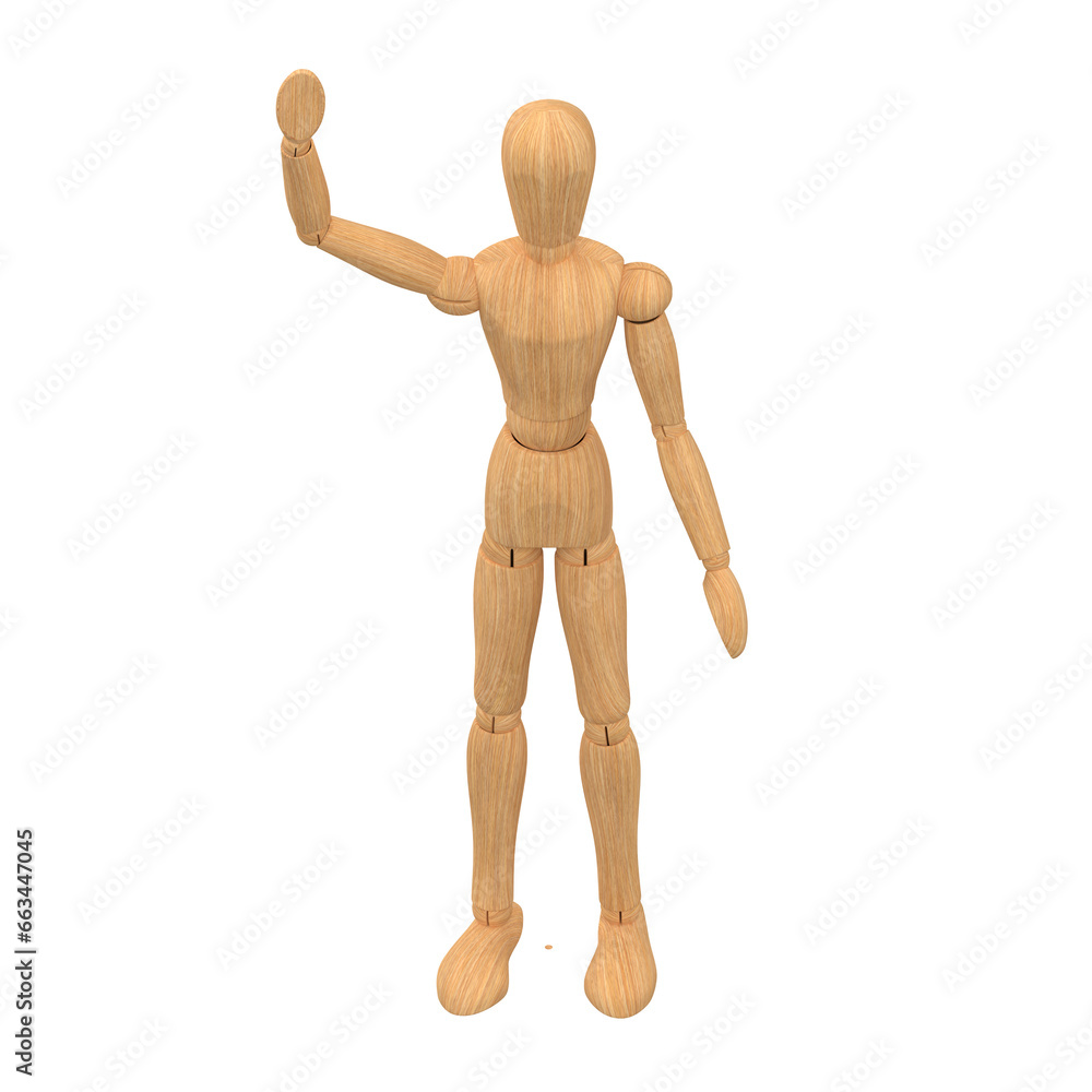3D rendering illustration of a wooden mannequin for artists 3D rendering illustration of a wooden mannequin for artists
