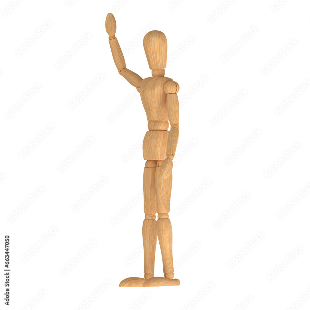 3D rendering illustration of a wooden mannequin for artists 3D rendering illustration of a wooden mannequin for artists