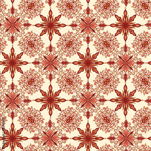 Beautiful Red geometric pattern tile