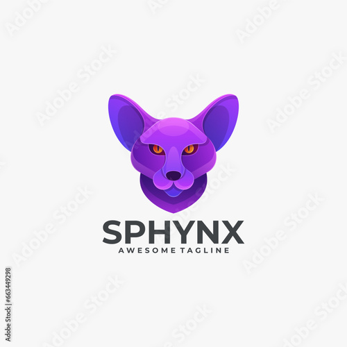 Sphinx mascot logo design abstract