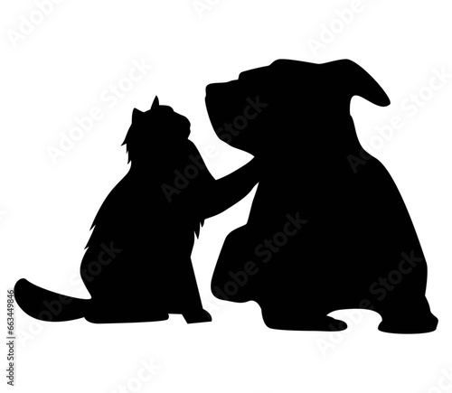 vector silhouettes of pets