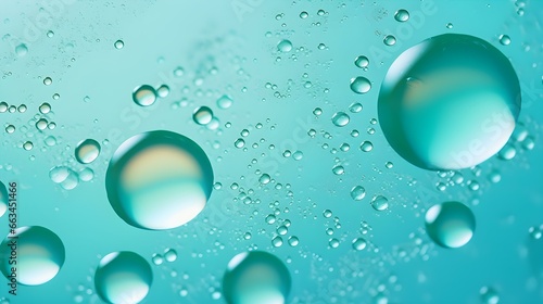 Wallpaper Mural Abstract Background of Water Bubbles in turquoise Colors. Modern Wallpaper Torontodigital.ca