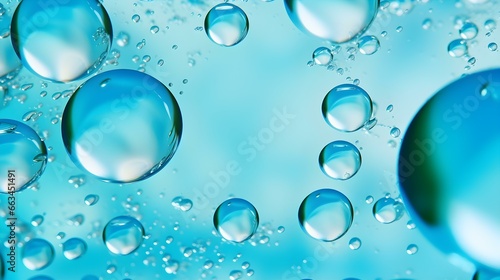 Abstract Background of Water Bubbles in turquoise Colors. Modern Wallpaper