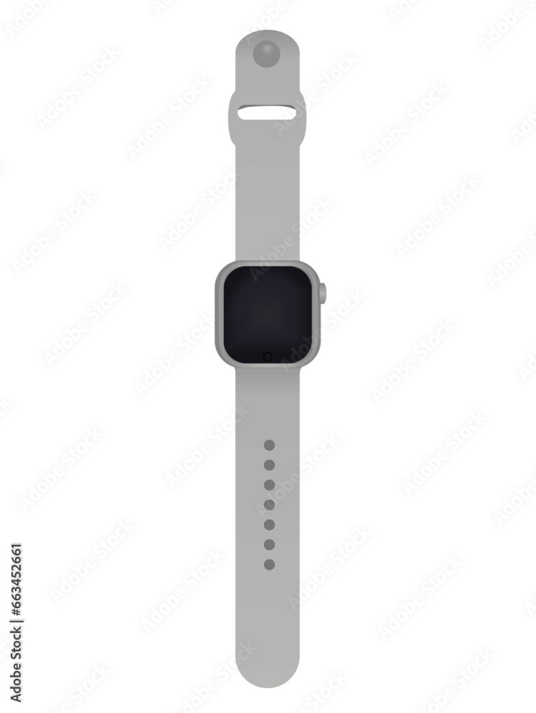 Grey smart hand watch. vector illustration Grey smart hand watch. vector illustration
