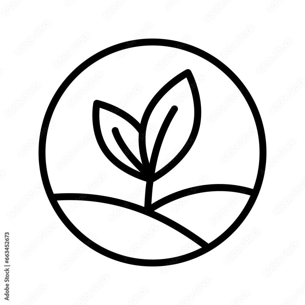 Organic, nature, farm products, harvest, farming simple thin line icon vector illustration Organic, nature, farm products, harvest, farming simple thin line icon vector illustration