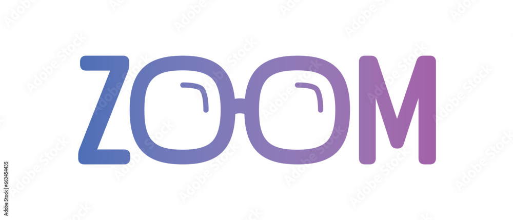 zoom logo. glasses and zoom concept zoom logo. glasses and zoom concept