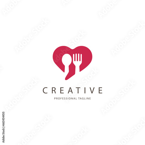 love food logo,food logo,restaurant logo,bistro logo,canteen logo,cafe logo,vector logo template