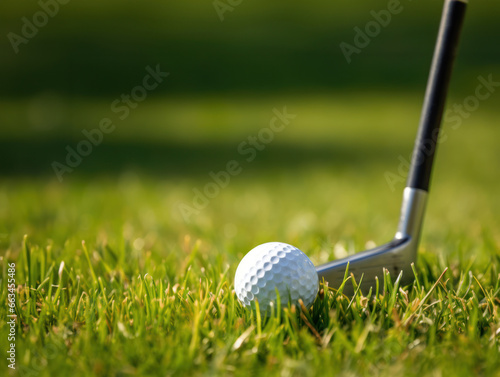 Teeing Off: Golf Ball Poised on the Fairway