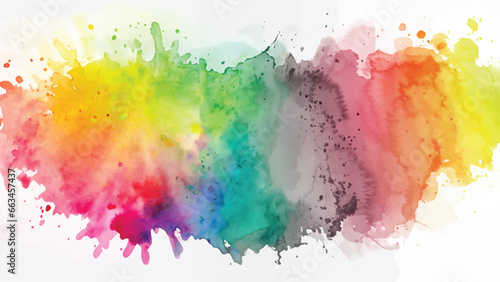 Isolated watercolor splatter stain colorful