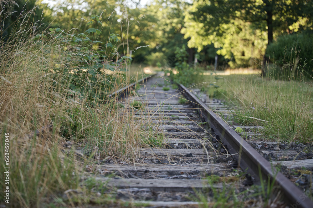 Stillgelegte Bahnschiene Stillgelegte Bahnschiene