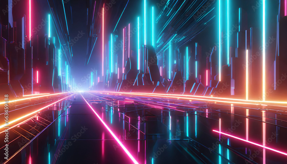d render, abstract urban background with glowing neon light, virtual reality cyber space, digital wallpaper d render, abstract urban background with glowing neon light, virtual reality cyber space, digital wallpaper