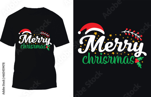 Merry Christmas T Shirt Design vector