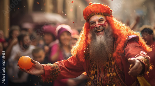 People in the Purim festival of Jew in Israel photo