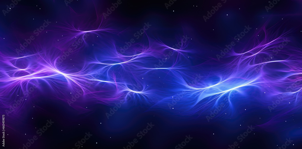 Lightning on black background,neon abstract dark sky with lines and lights,abstract cloud illuminated with neon light on dark night sky.