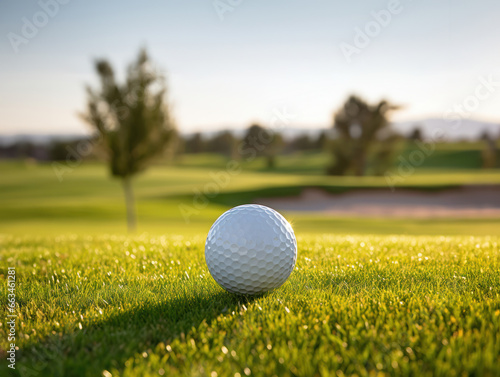 Step into the golfer's world with a close-up view of the ball on the green. This image reflects the recreation and skill of the game
