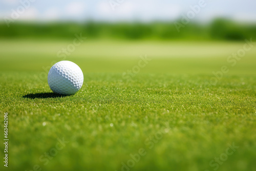 Golf Ball Close-Up on the Green - Sport and Leisure