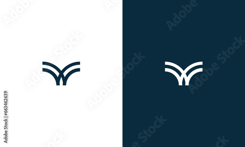 collection of initial w logo design vector