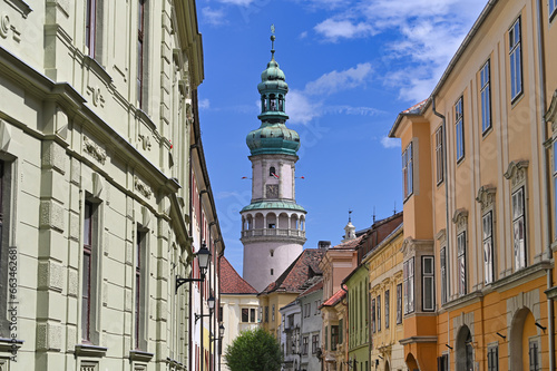 Fényképezés Firewatch tower old town in Sopron Hungary