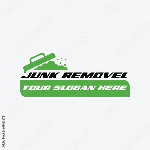 junk removal logo design vector format