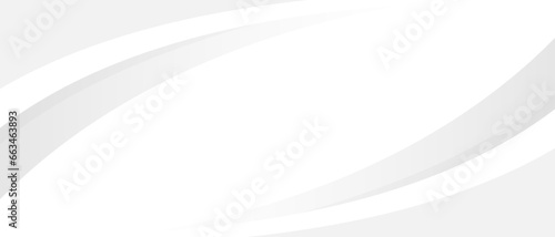 Minimal white business banner background with dynamic curve