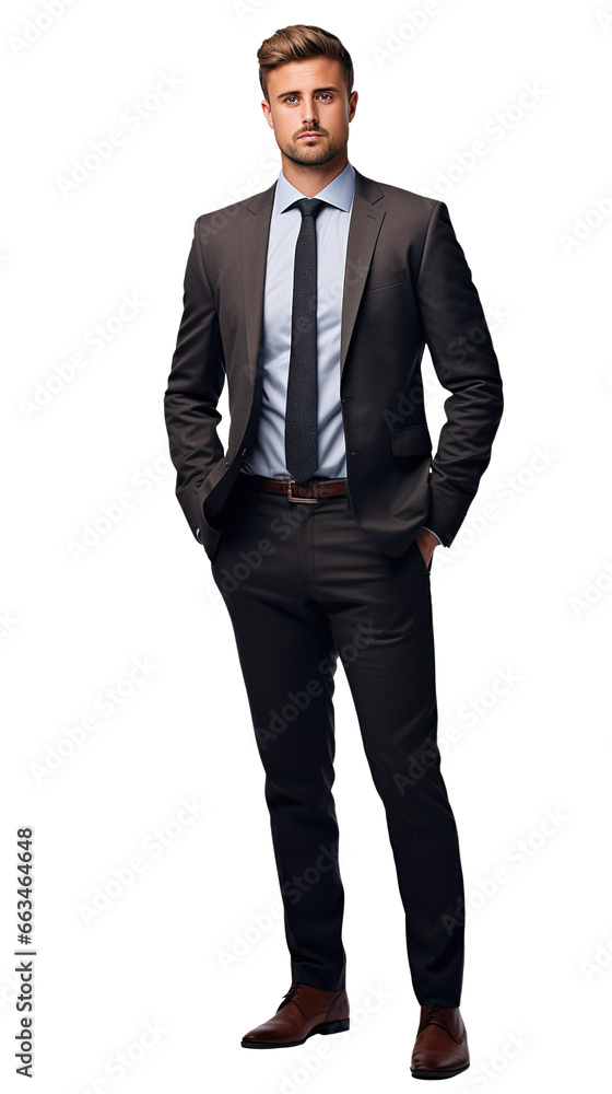businessman person in full height. full body seen. wearing a business suit, png transparent, generative ai businessman person in full height. full body seen. wearing a business suit, png transparent, generative ai