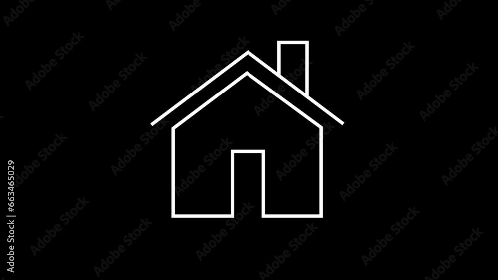 Cool linear animated home icon. Real estate icon animation. home icon . e_1324 Cool linear animated home icon. Real estate icon animation. home icon . e_1324