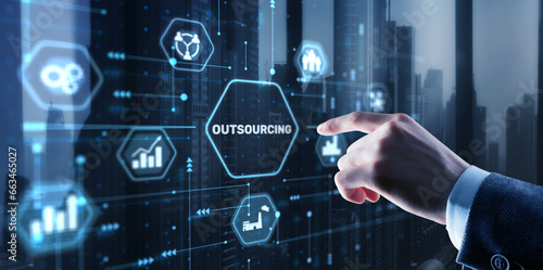 Outsourcing Human Resources Global Recruitment concept