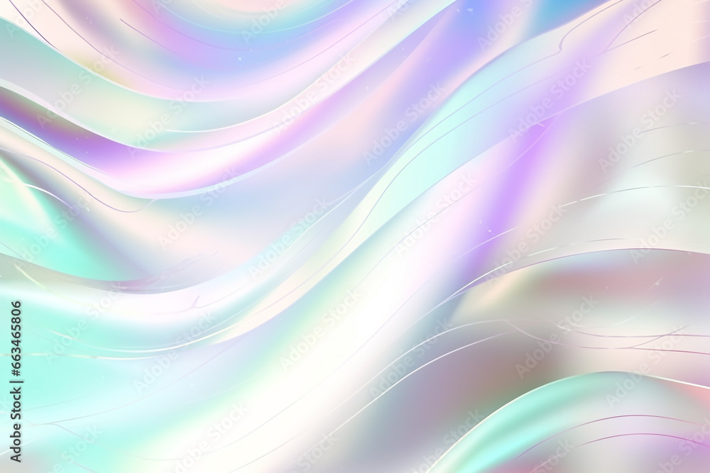 Graphic resources. Silver colorful holographic texture foil background with copy space. Colorful wavy pattern with texture. Generative AI