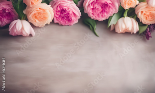 Beautiful flowers bouquet and bokeh background