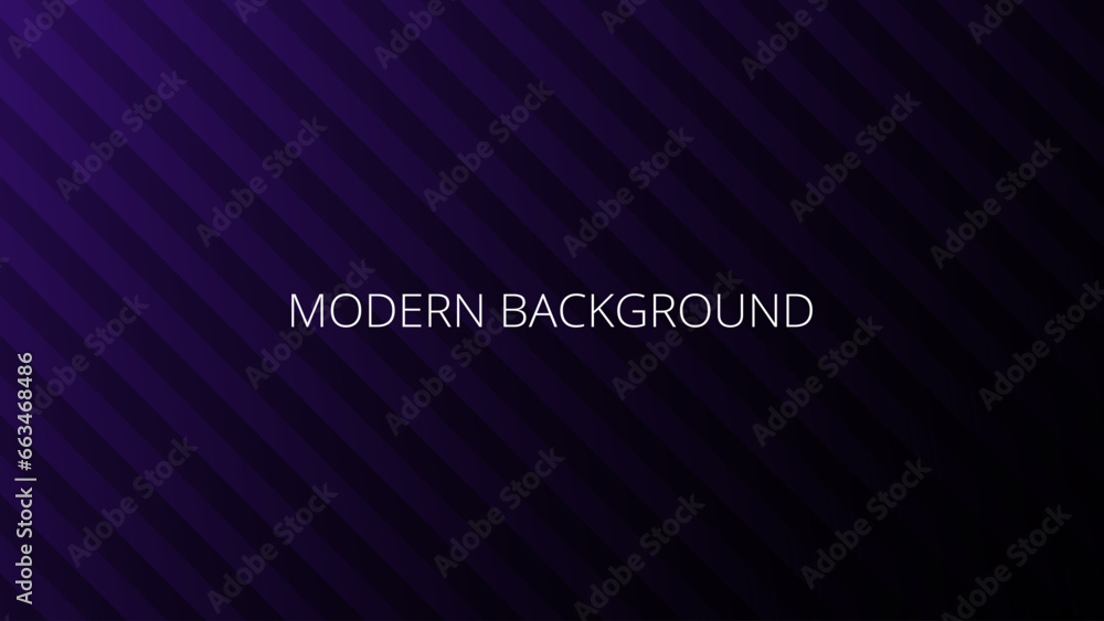 Black abstract background with purple striped texture, modern geometric pattern, diagonal rays