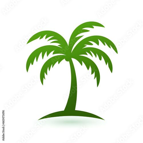 palm tree illustration isolated on white 