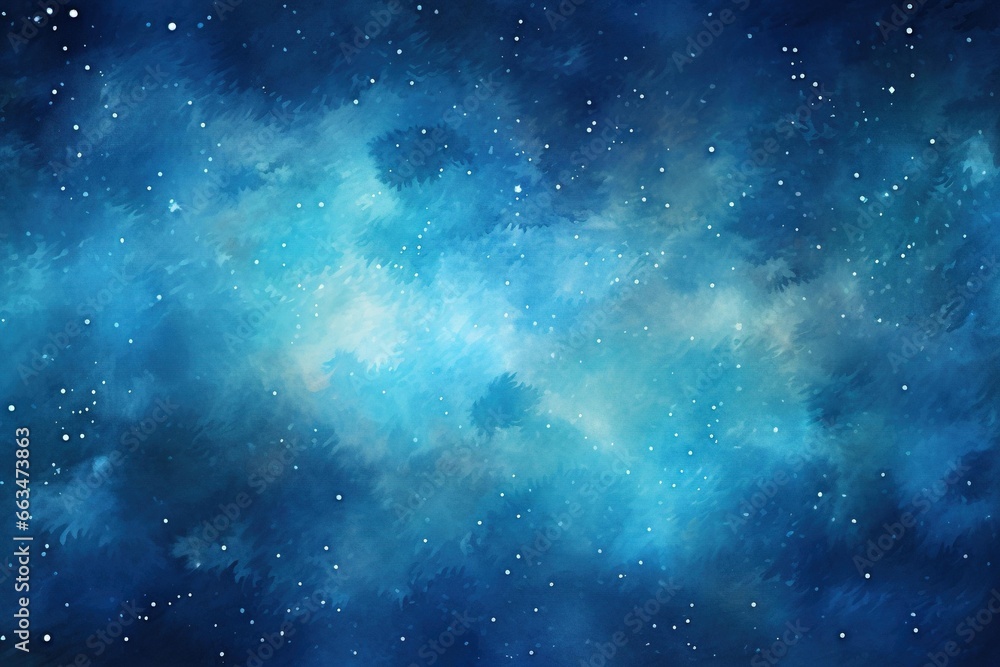 Naklejka premium A galaxy night sky in watercolor with visible constellations