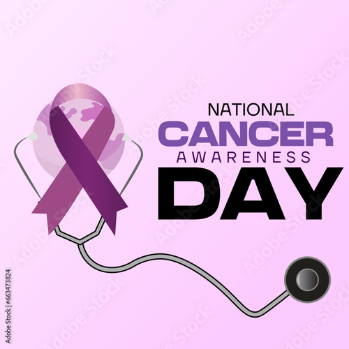 National Cancer Awareness Day Hand Drawn Illustration Creative  photo