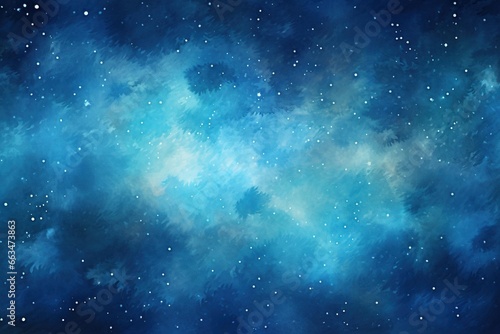 A galaxy night sky in watercolor with visible constellations