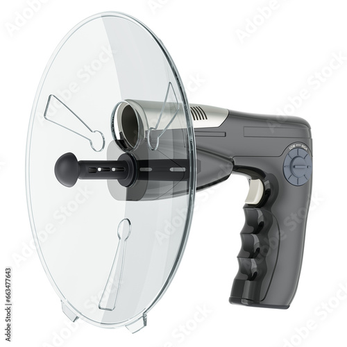 Tableau sur toile Parabolic Microphone, 3D rendering isolated on transparent background