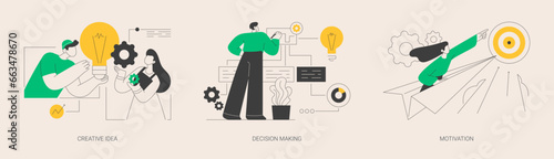 Problem solving skills abstract concept vector illustrations.