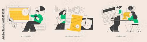 Professional help abstract concept vector illustrations.