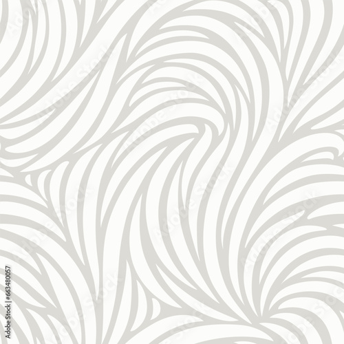 Grey abstract seamless  pattern. Vector abstract waves.